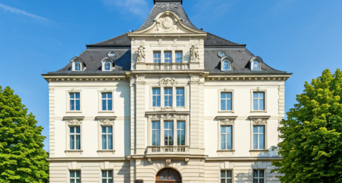 Historisches Stiftsgebäude mit Parkanlage